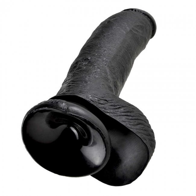 King Cock With Balls 9 inch Black