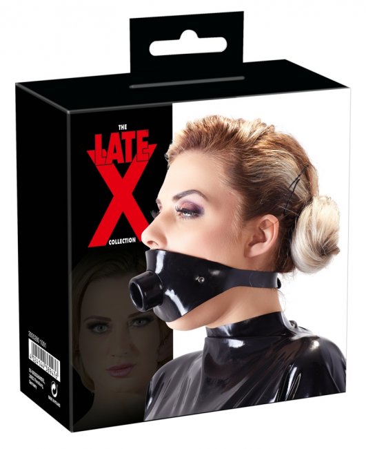 Avtagbar öppen gag med justerbart band för en bekväm passform. Tillverkad av latex. Perfekt för lekar med vätskor. Enkel.