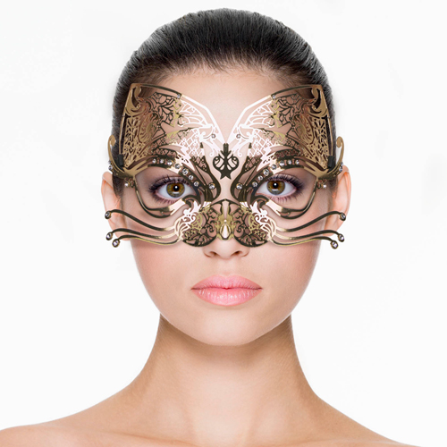 Metal Mask Cat Gold