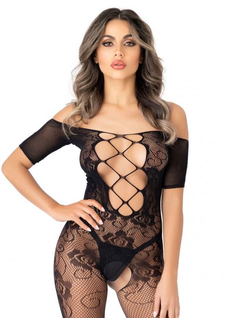 Daring Off Shoulder Bodystocking ONESIZE