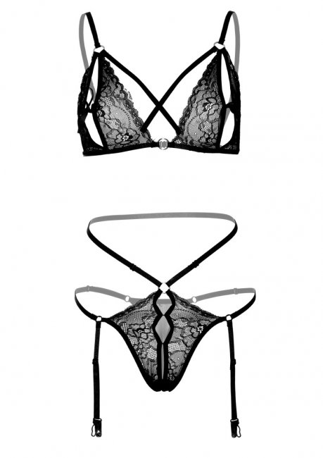 Daring Peek-a-Boo Bra and Panty Set