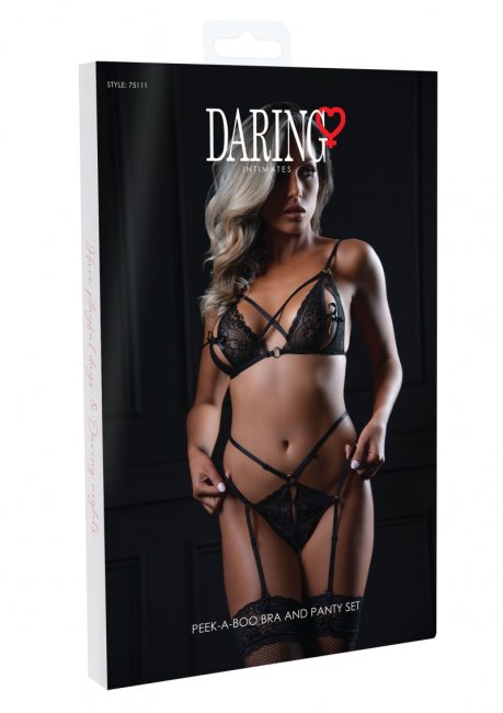 Daring Peek-a-Boo Bra and Panty Set