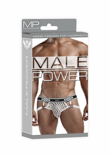 Vita kalsonger tillverkad av ett skönt material. Bekväm passform. Sexig nät design. Öppen baktill. Elastiska och mjuka band.