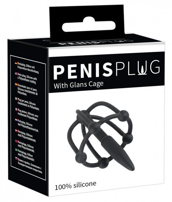 Dilator med en ollonbur. Stimulerande bollar på ollonringen. Dämpar ejakulation för orgasm kontroll. Högkvalitativ silikon.