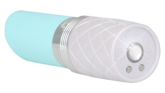 Pillow Talk Lusty - ljusblå läppstiftsdesignad Minivibrator underifrån