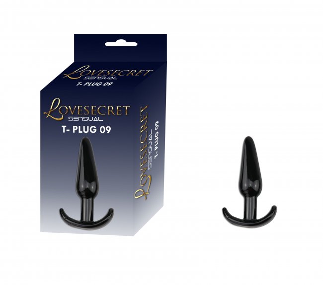 Lovesecret - Svart hjärtformad analplugg