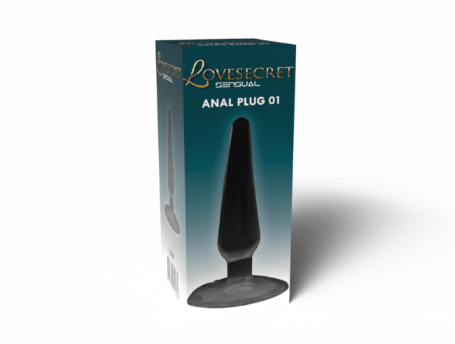 Lovesecret - Svart droppformad analplugg