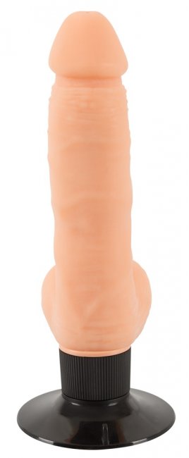 Realistisk dildo tillverkad av högkvalitativt material. Enkel att använda. Verklighetstrogna vener och ollon. Flexibelt skaft
