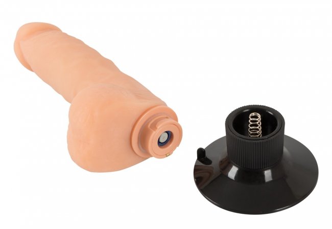 Realistisk dildo tillverkad av högkvalitativt material. Enkel att använda. Verklighetstrogna vener och ollon. Flexibelt skaft