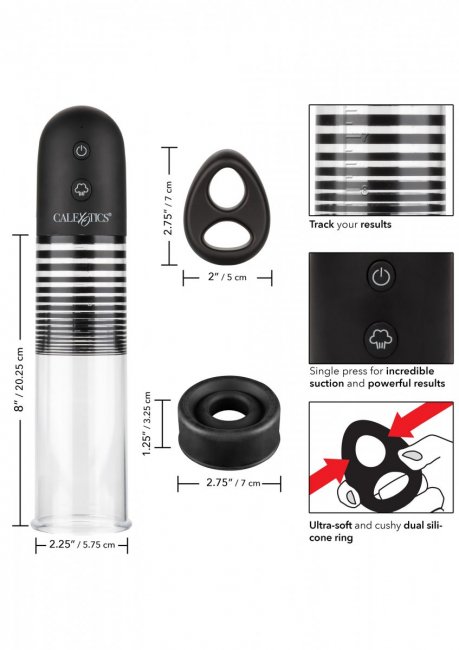 Rechargeable Ez Pump Kit - detaljbild på pumpen ringen samt munstycket