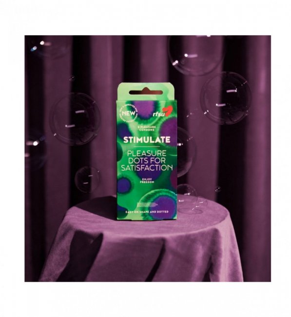 Latex kondom tillverkad av högkvalitativt material. Med extra stora knottror, glidmedel och en rak form. Tunn. Enkel.