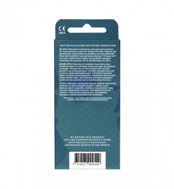 Latex kondom tillverkad av högkvalitativt material. Med extra stora knottror, glidmedel och en rak form. Tunn. Enkel.