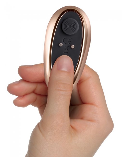 Uppladdningsbar analplugg. 10 starka vibrationer. Fjärrkontroll ingår. Säker bred bas. Vattentät. Stimulerande spiralstruktur