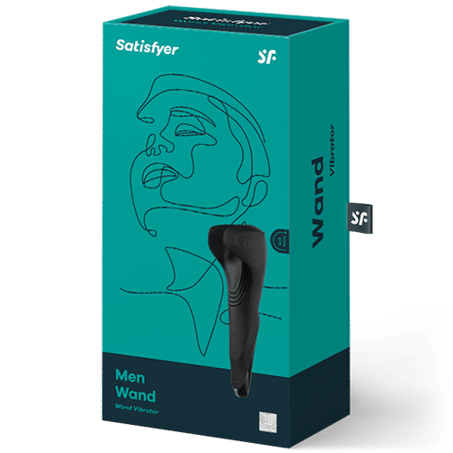 Förpackning Satisfyer men wand - Svart wand vibrator för män