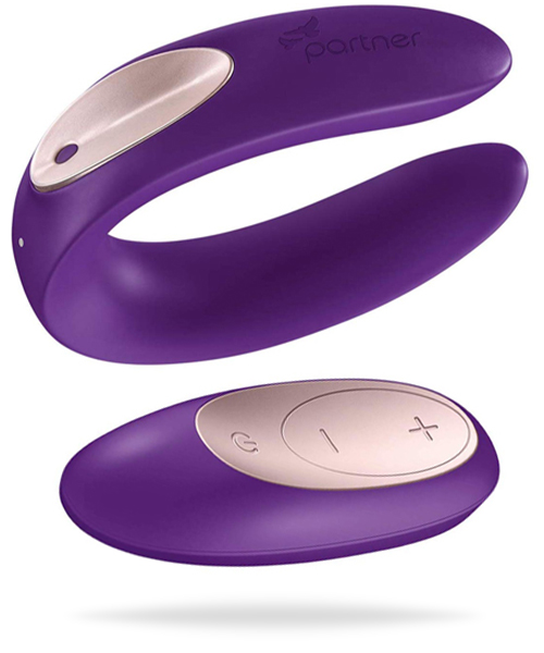 Satisfyer Partner Plus Remote - Lila multifuntionell parvibrator