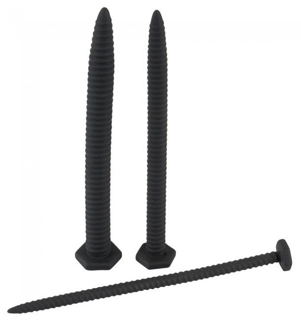 Mycket böjbara dilatorer. Set av 3 olika stora. Stimulerande spår. Skruv liknande design. Högkvalitativ silikon. Brett huvud.