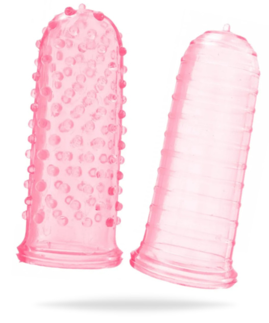 Sexy Finger Ticklers - Rosa fingersleeves med textur