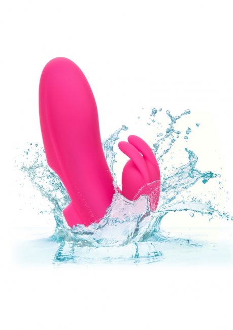 Uppladdningsbar finger vibrator tillverkad av mjuk silikon. Helt vattentät. 10 funktioner. Kraftfulla dubbla motorer. Enkel.