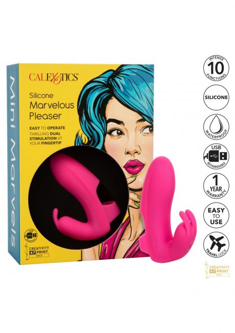 Uppladdningsbar finger vibrator tillverkad av mjuk silikon. Helt vattentät. 10 funktioner. Kraftfulla dubbla motorer. Enkel.