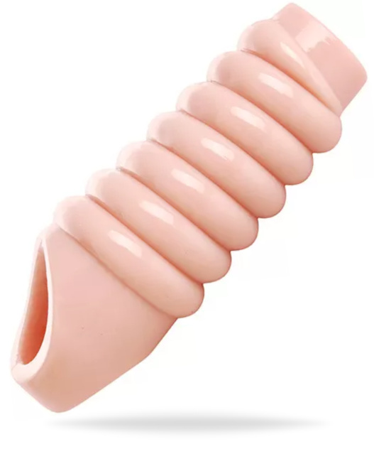 Size Matters Really Ample Ribbed Penis Enhancer Sheath