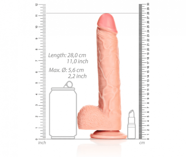 Realistic Dildo with Balls and Suction Cup 25,5 cm