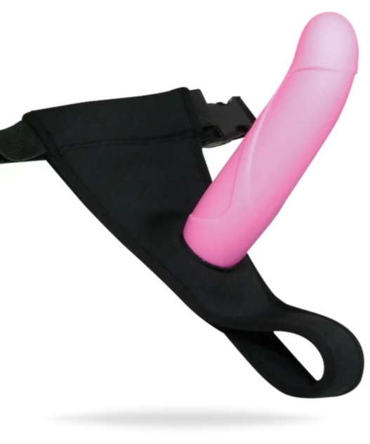 Smile Silicone Strap-On Pink