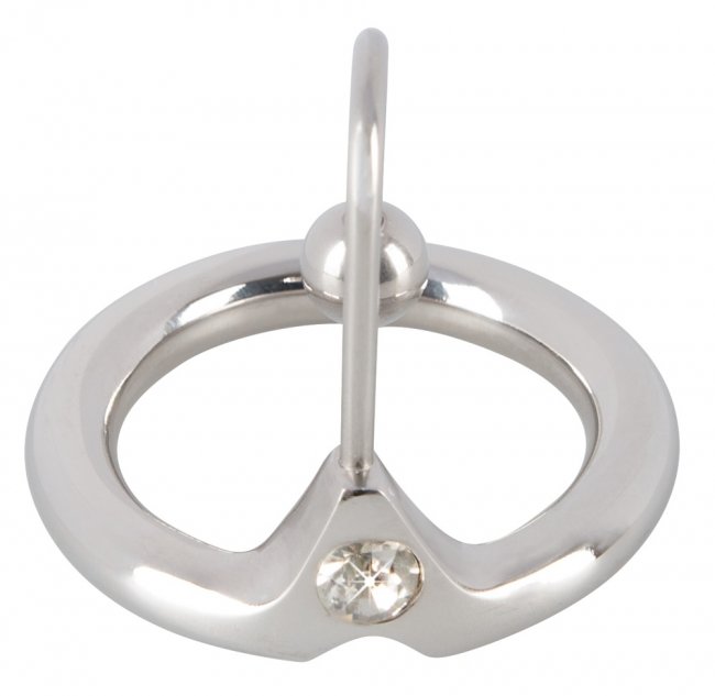 Dilator med en glans ring. Dämpar ejakulation för orgasm kontroll. Tillverkad av 100% rostfritt stål. Handsfree användning.