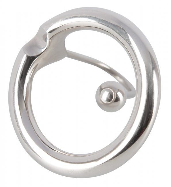 Dilator med en glans ring. Dämpar ejakulation för orgasm kontroll. Tillverkad av 100% rostfritt stål. Handsfree användning.