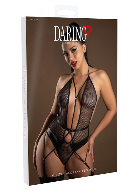 Wetlook and Fishnet Bodysuit